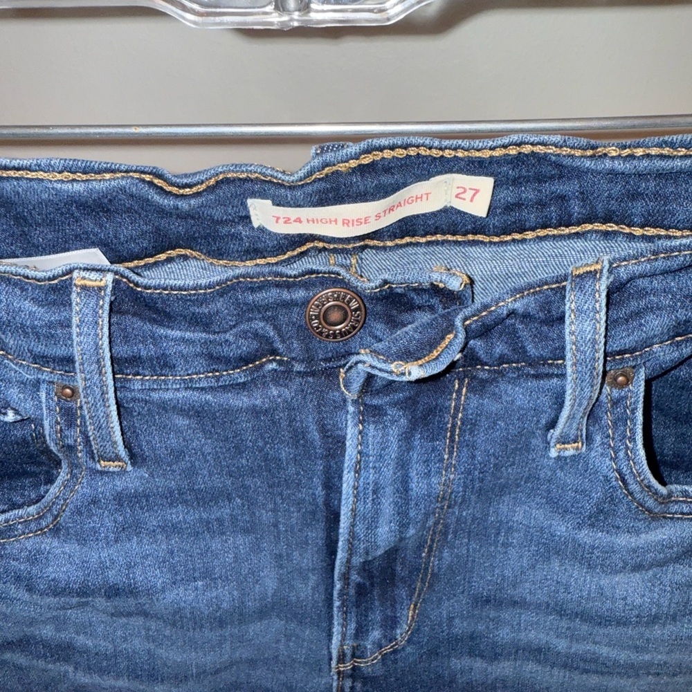 Levi's Jeans Women's Size 5 Blue Skinny Low Rise Vintage Y2K Distressed - Picture 2 of 4